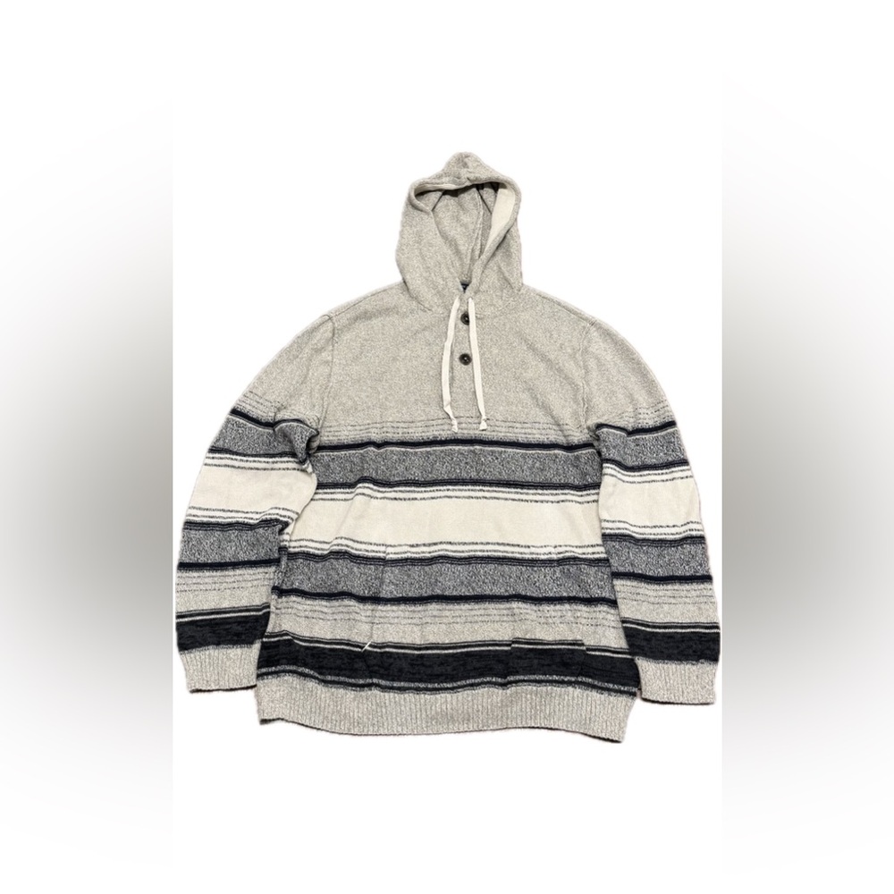 American Eagle,Men’s, Grey, Long Sleeve,Button-Up,Sweater, 100% Cotton,Size XL